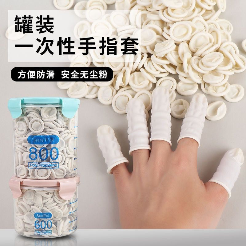 Disposable Rubber Finger Cots for Nail Art and Protection, Powder-Free