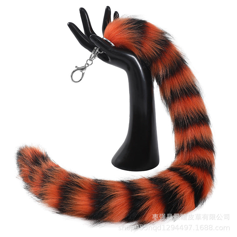 Cute Fox Tail Keychain Plush Bag Charm for Women
