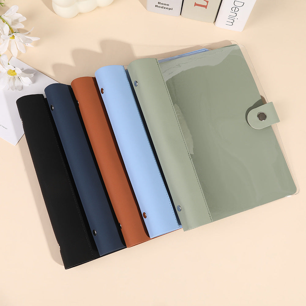 Clear Soft PVC Leatherette Detachable Ring Binder Notebook A5/B5 for Journaling and Planners