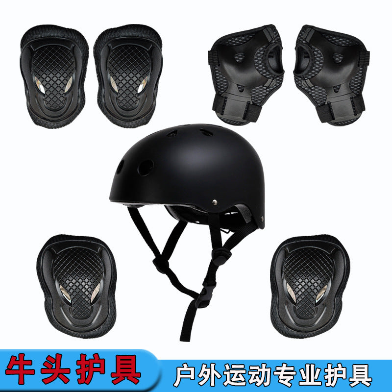 Kids' Protective Gear Set for Cycling, Skating & Skateboarding - Helmet, Knee & Elbow Pads