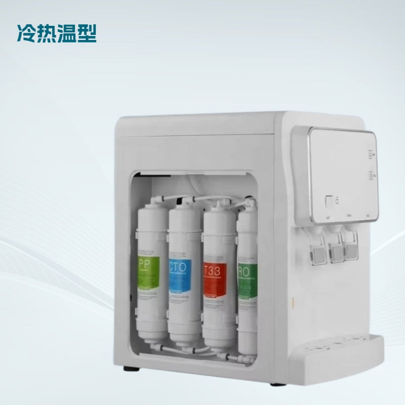 Premium Countertop Water Dispenser with Compressor Cooling, RO Filtration, Hot/Cold Water, and Ice Maker