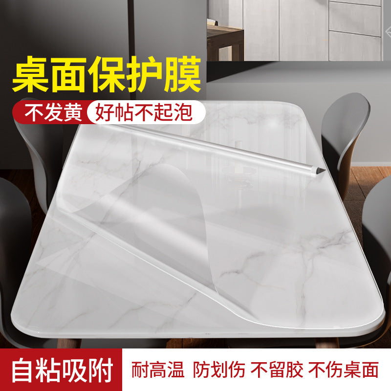 Miloqi Marble Pattern Self-Adhesive Waterproof Oil-Proof Static Cling Film for Kitchen & Tabletop Protection