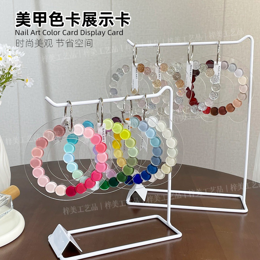 Acrylic Nail Art Display Stand Color Chart Ring Tips Practice Holder