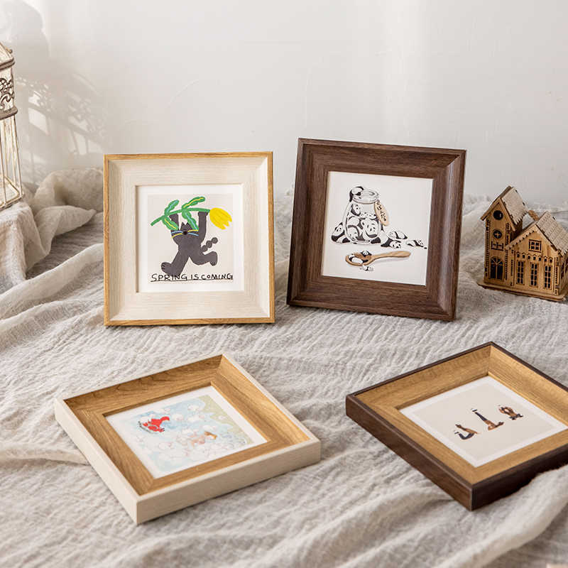 Nordic Minimalist Square Photo Frame for Wall Mounting - Various Sizes