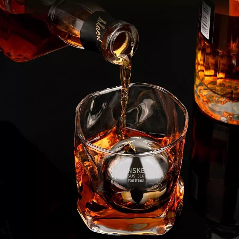 316 Stainless Steel Reusable Whiskey Ice Cubes Sphere Molds for Drinks