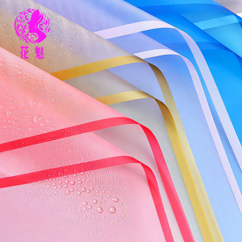 Matte Frosted Flower Wrapping Paper, Translucent Waterproof Floral Bouquet Packaging for Valentine's Day Gifts