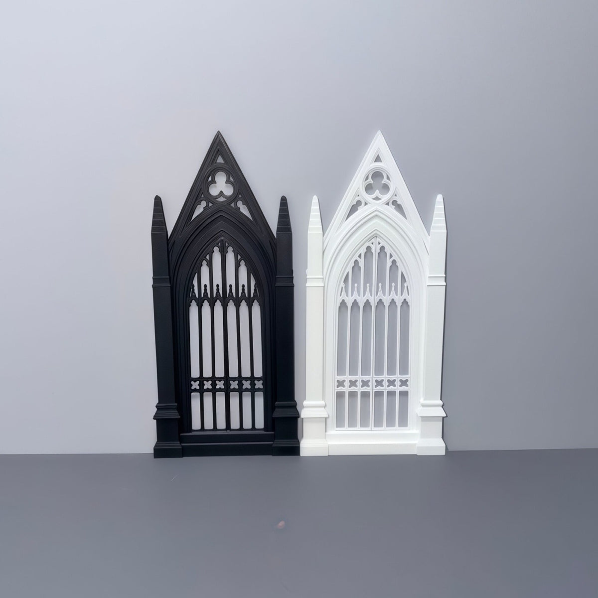 BJD Dollhouse European Style Window and Door Model Kit for DIY Dark Scene