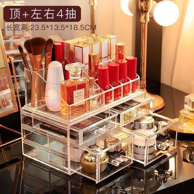 Acrylic Cosmetic Organizer with Drawers for Skincare and Lipstick