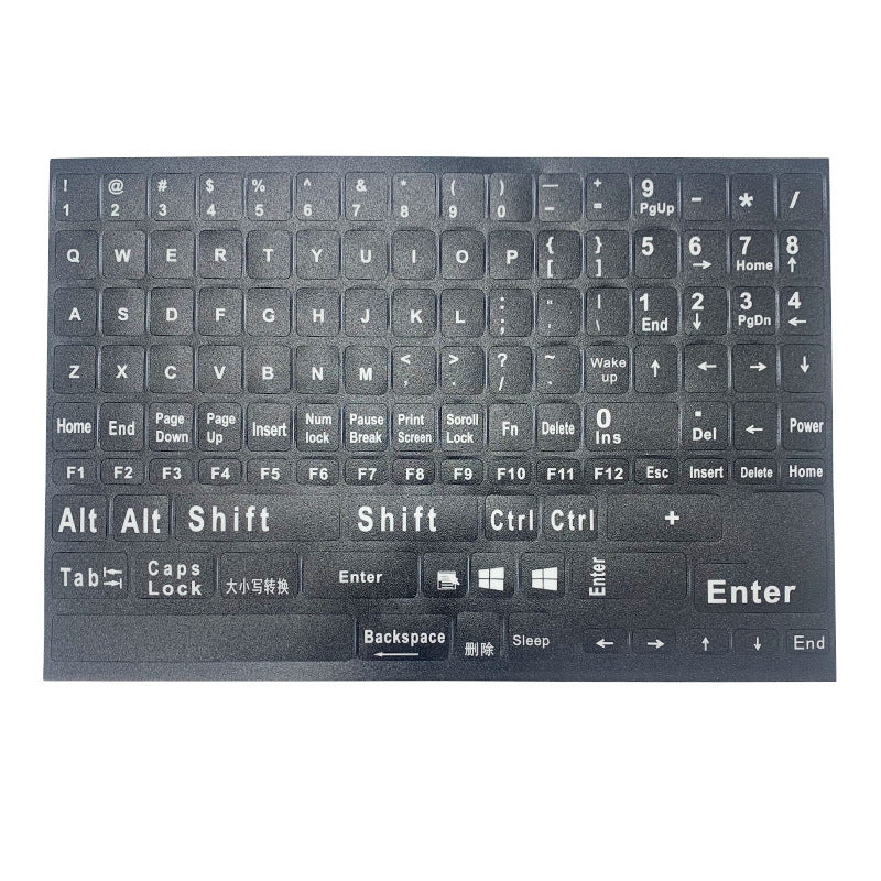 Keyboard Key Sticker Film for Desktop Laptop Repair Single Letter English Wubi Anti-fingerprint