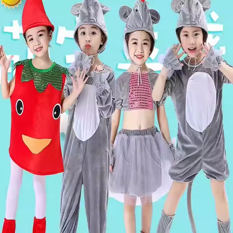 Kids' Mouse Costume Set with Headpiece for Stage Performance
