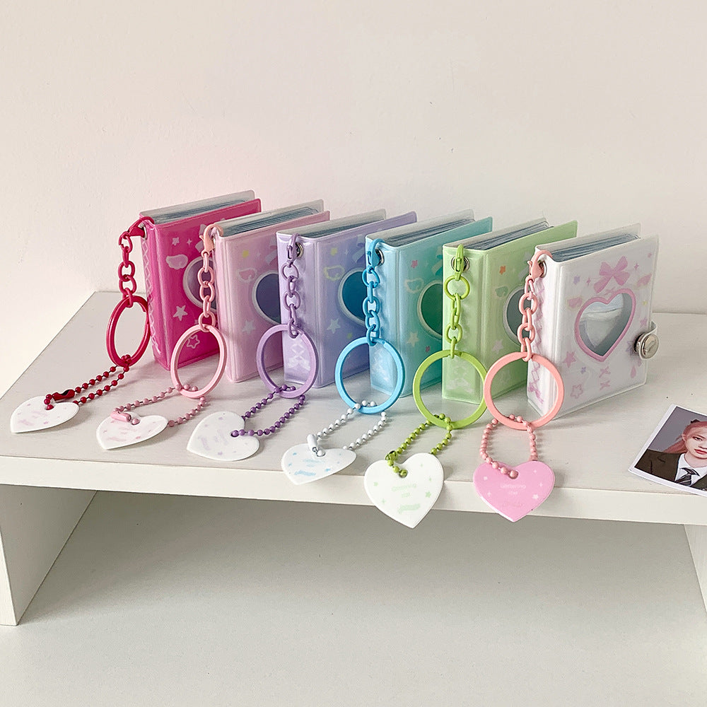 Hisocute Mini 2-inch Keychain Photo Album for ID Photos and Stickers