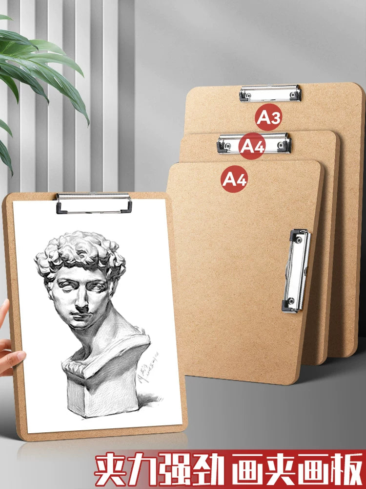 A3 Portable Sketch Board Clip for Art Students and Beginners, 8K Sketchpad for Outdoor Painting and Drawing