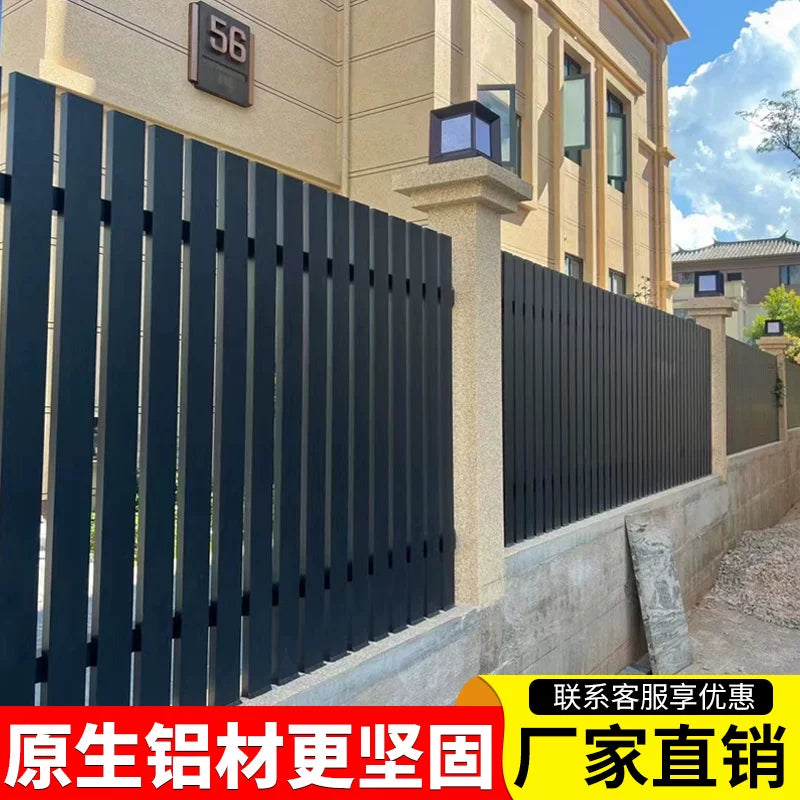 Aluminum Alloy Outdoor Villa Fence New Chinese Style Garden Courtyard Railing