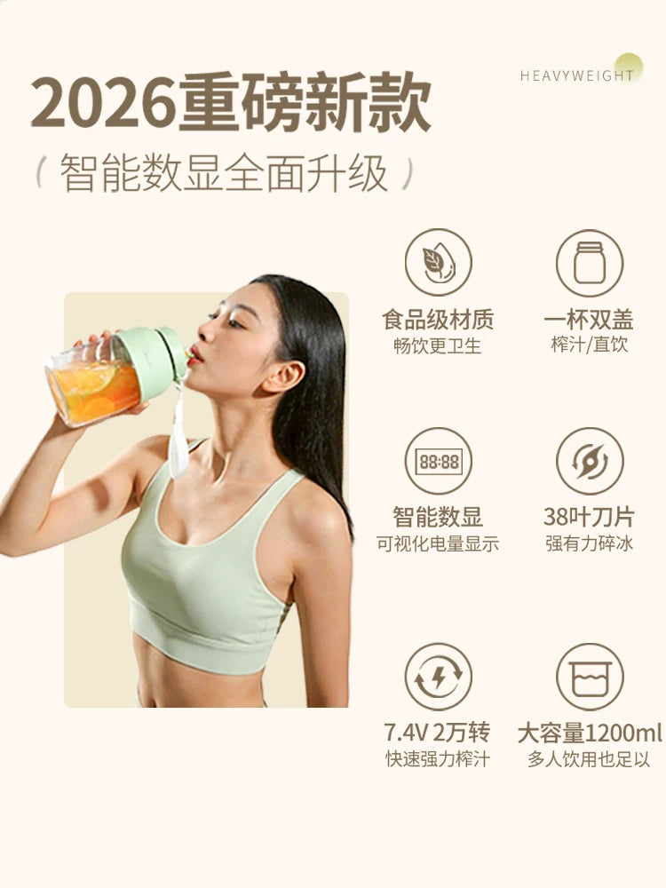 Portable Blender for Smoothies and Juices, Mini Personal Mixer with Ice Crushing Capability, USB Rechargeable