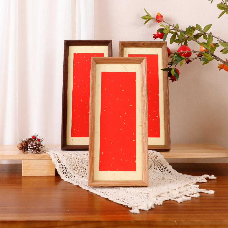 Calligraphy Xuan Paper Mat Frame for DIY Artwork Display 14x34cm