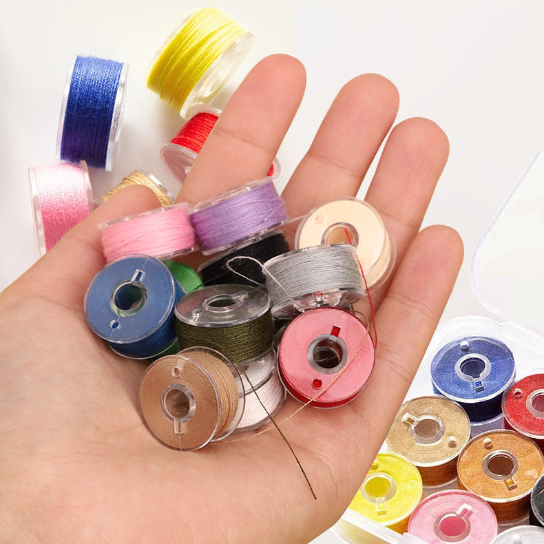 Sewing Machine Bobbin with Thread Household Multi-color Sewing Thread Storage Box Practical Sewing Machine Accessories