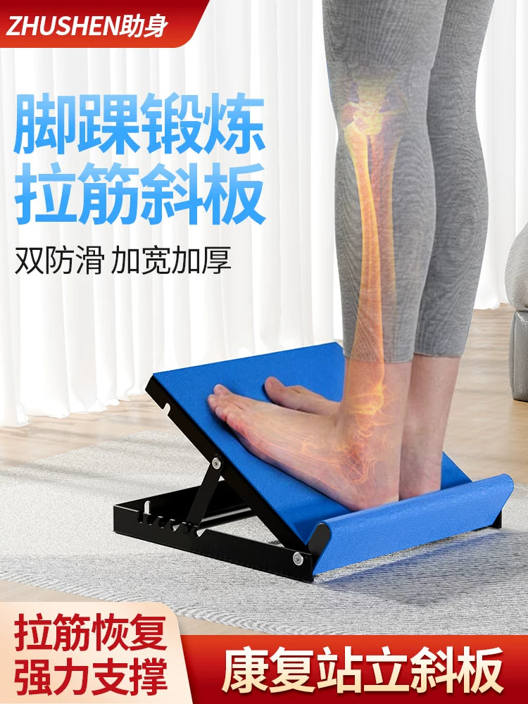 Adjustable Slant Board for Calf Stretching and Rehabilitation, Foldable Foot Rocker for Ankle and Leg Exercise