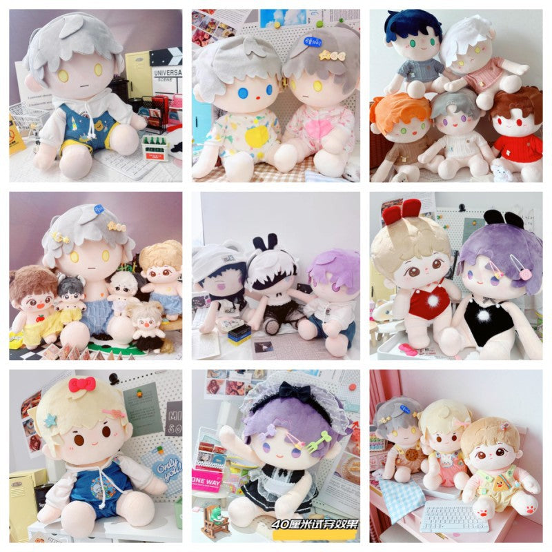 40cm Cotton Doll Outfit Set - Hoodie, Vest, Pants, Hat for Male Dolls