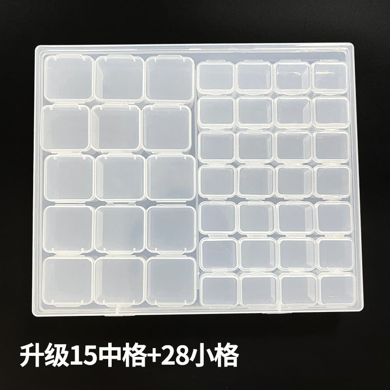 Clear Acrylic Jewelry Organizer Box with Multiple Compartments for Earrings, Rings, Necklaces, and Nail Art Supplies