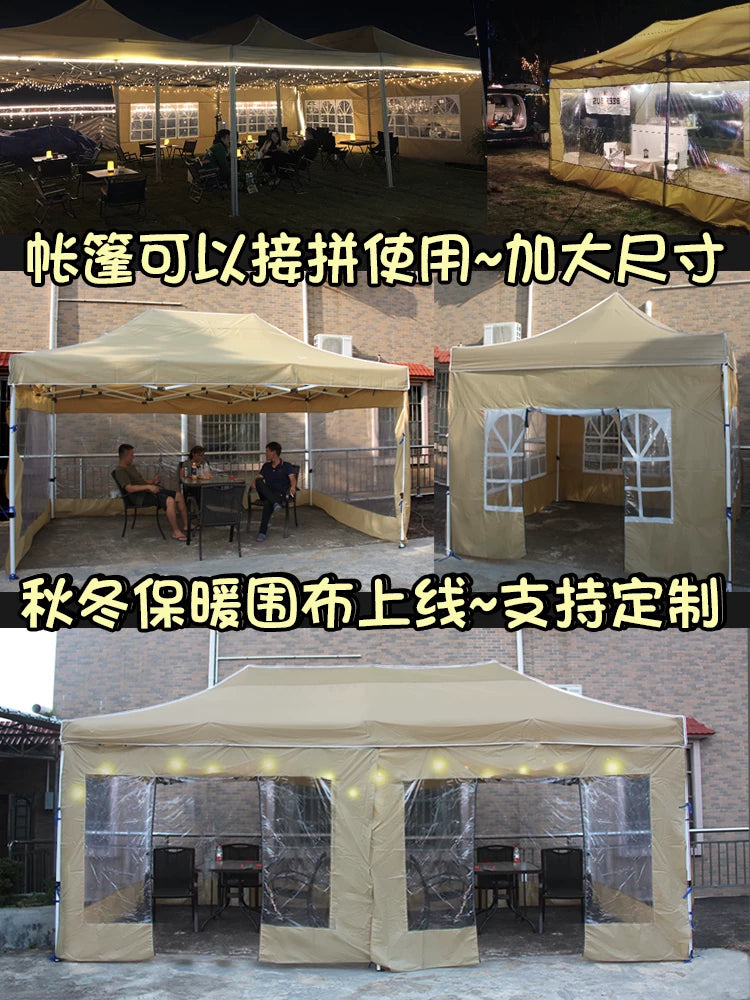 Pop-Up Canopy Tent with Sidewalls for Outdoor Events, Markets, and Sun Protection