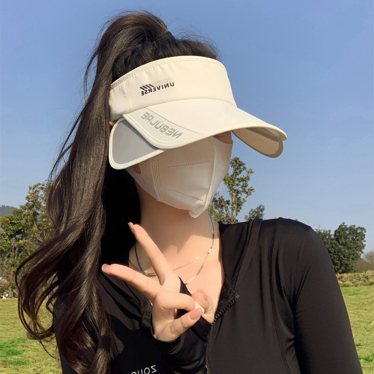 UV Protection Cycling Sun Visor with Retractable Wide Brim