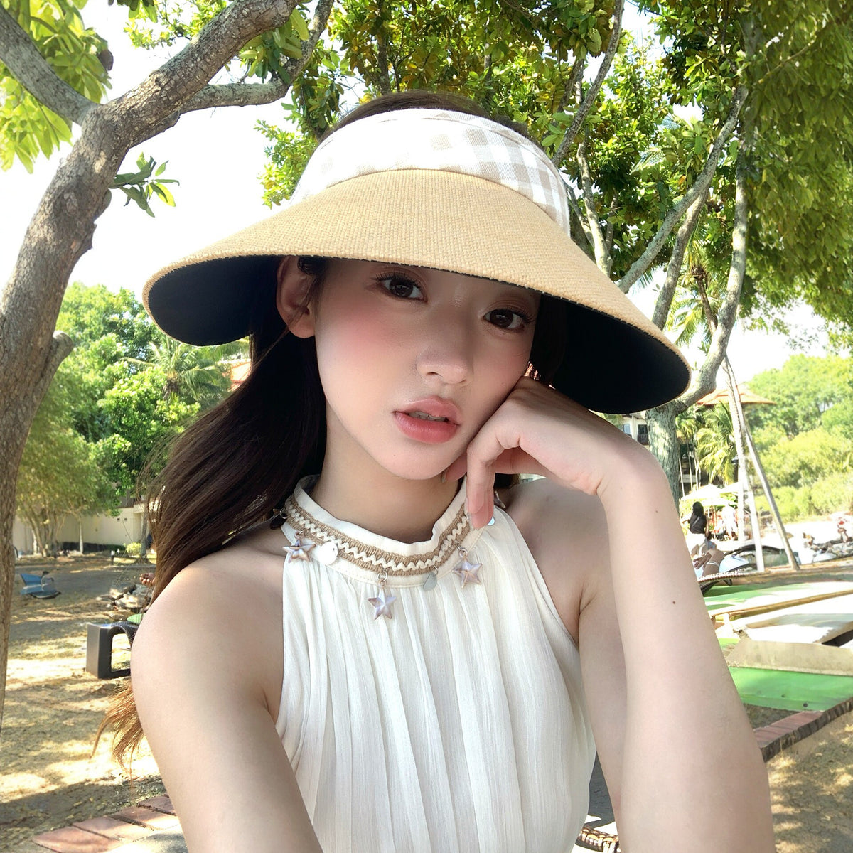 2026 New Wide Brim Straw Empty Top Hat for Women Summer Beach UV Protection Sun Hat