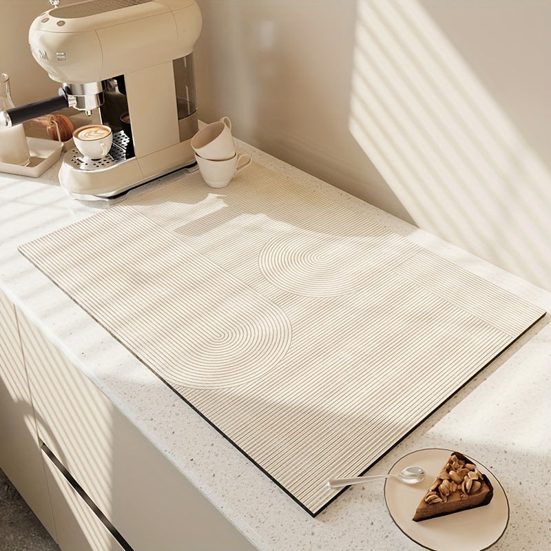 Absorbent Non-Slip Coffee Maker Drip Mat for Kitchen Counter and Bar