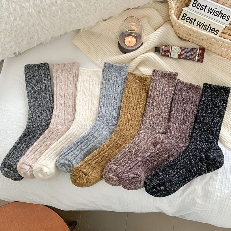 Korean Style Thickened Thermal Home Long Socks for Winter
