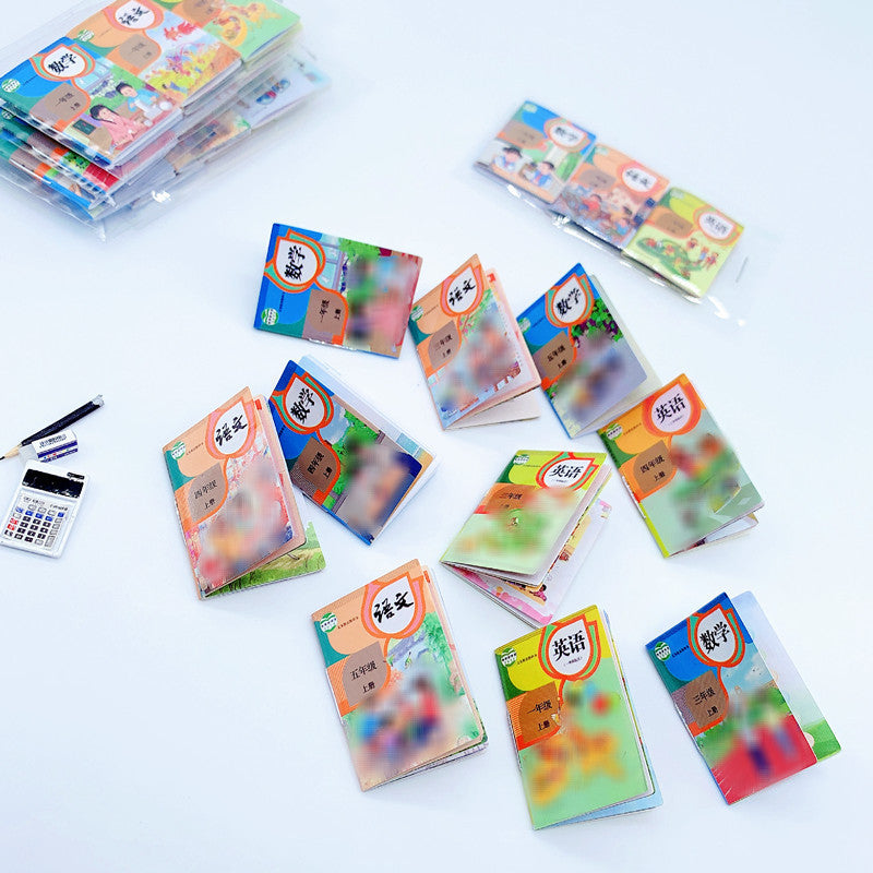 Dollhouse Miniature School Books Set for BJD Dolls - Simulation Classroom Accessories