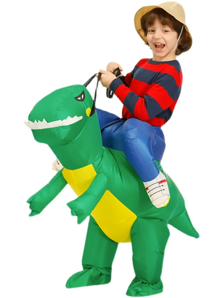Kids Inflatable Dinosaur Rider Costume for Halloween & Festivals