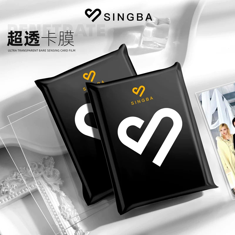 Collectible Card Sleeves 65x91mm, 200 Super Transparent Trading Card Protectors, Soft Flat Opening Penny Sleeves for card game