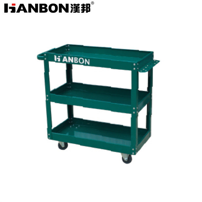 3-Tier Heavy-Duty Mechanic's Tool Cart with Wheels, Multi-functional Mobile Workstation for Auto Repair and Parts Storage