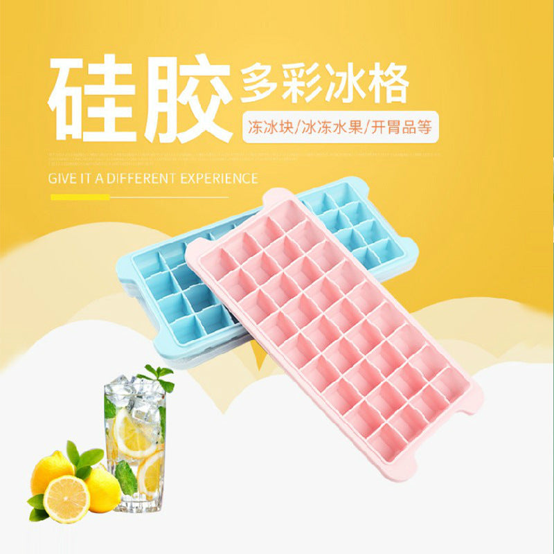 Silicone Ice Cube Tray with Lid, 24-Grid Quick Freeze Ice Ball Maker for Homemade Baby Food and Drinks