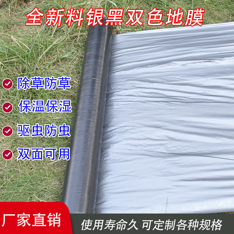 Dual-Color Reflective Mulch Film for Agriculture, Weed Control, and Moisture Retention