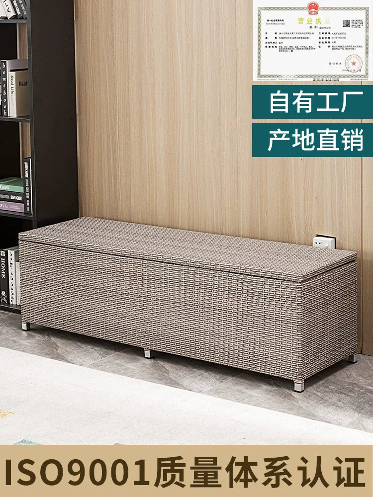 Authentic Rattan Woven Modern Waterproof Sunscreen Balcony Outdoor Household Doorway Large Capacity Garden Courtyard Storage Cabinet
