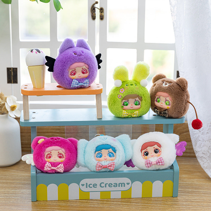Mini Plush Angel Animal Doll Keychain