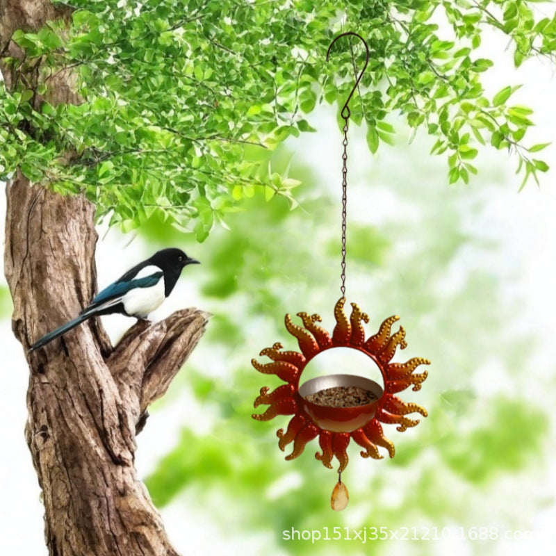 Sun Face/Flower Hanging Bird Feeder for Garden