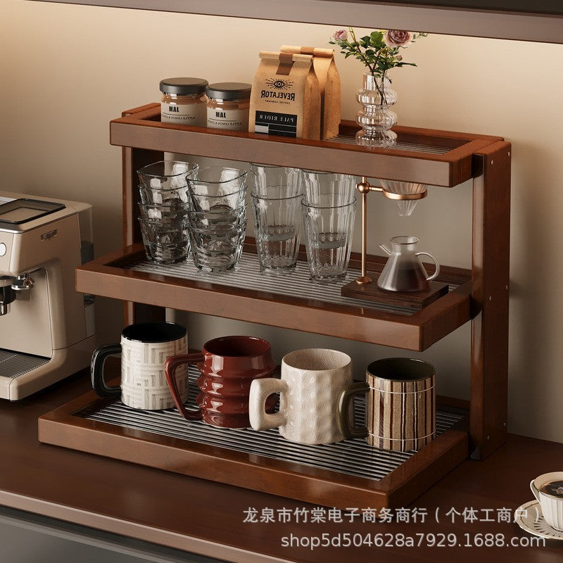 Acrylic Multi-Layer Desktop Storage Rack for Cups and Tableware