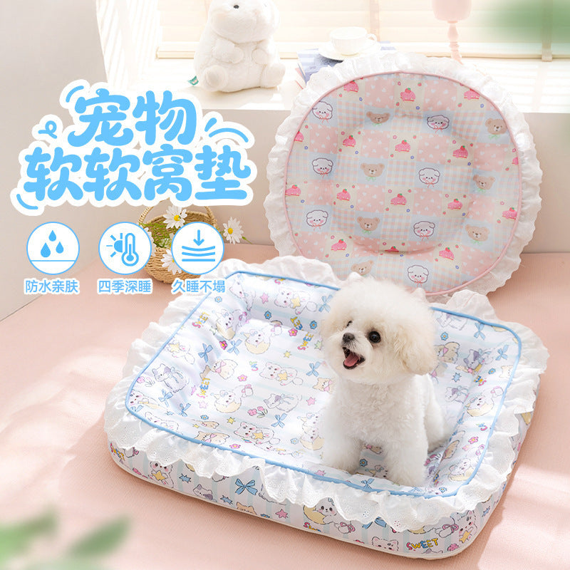 Waterproof Washable Pet Bed for Small to Medium Dogs - Spring/Summer Dog Mat