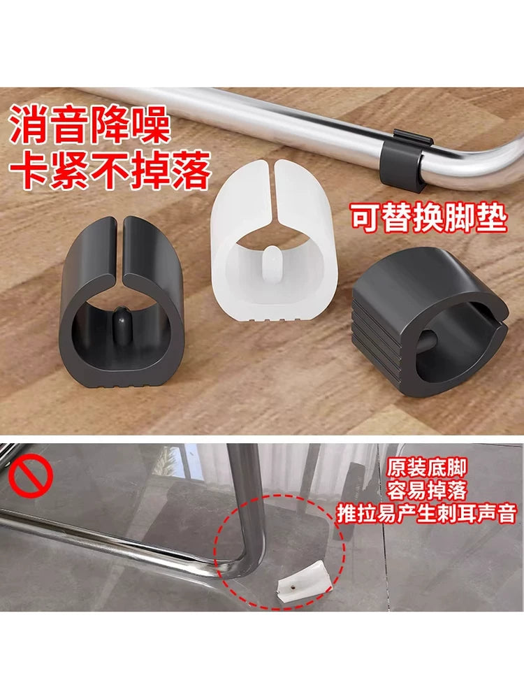 U-Shaped Open-End Chair Leg Floor Protectors for Sled Base Office Chairs, Anti-Slip & Anti-Scratch Pads