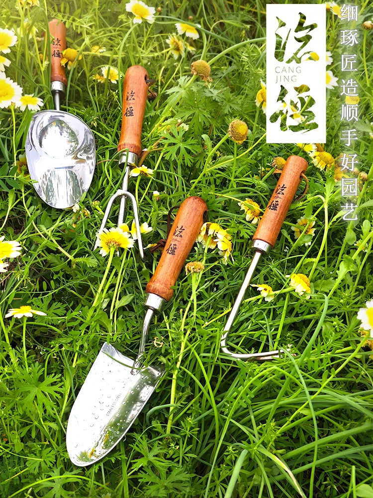 Stainless Steel Gardening Hand Tools for Planting, Weeding, and Potting