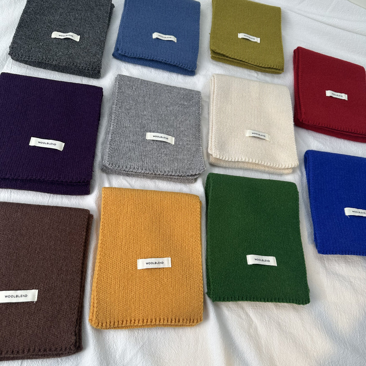 Knitted Cashmere-Feel Cross Scarf for Winter - Solid Color Warm Neck Warmer