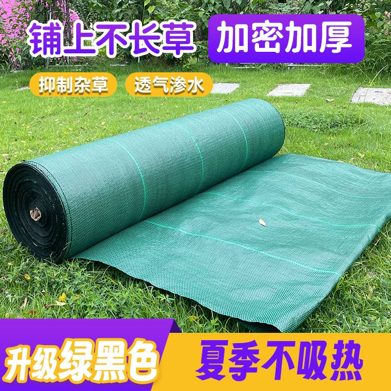 Weed Barrier Fabric for Agriculture and Landscaping, Dual-Color Green/Black, Permeable and Breathable