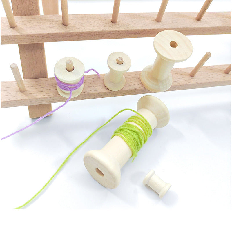Wooden Spool Vintage Thread Bobbin for DIY Craft Winding