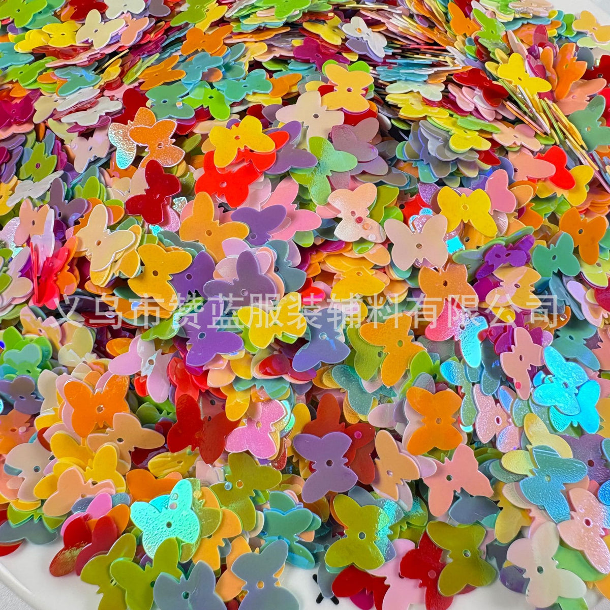 10mm Mixed Color Butterfly Sequins for DIY Crafts, Apparel, Bag Decoration, and Slime Filling