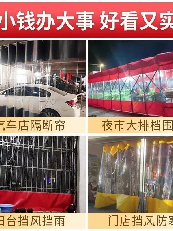 Transparent Waterproof Tarpaulin for Outdoor Windproof and Rainproof Enclosures