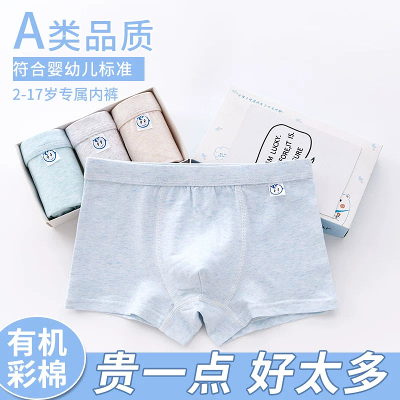 Boys' Cotton Boxer Briefs Underwear for Toddlers, Kids, and Teens