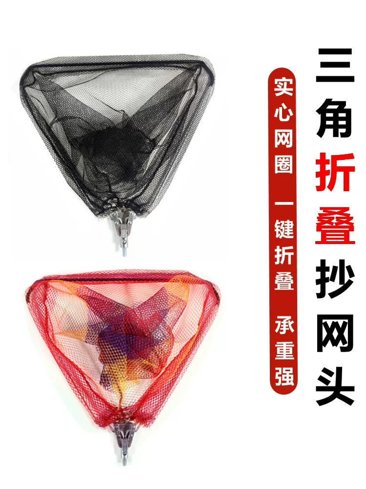 Foldable Triangular Fishing Net Head with Coated Mesh for Catching Large Fish