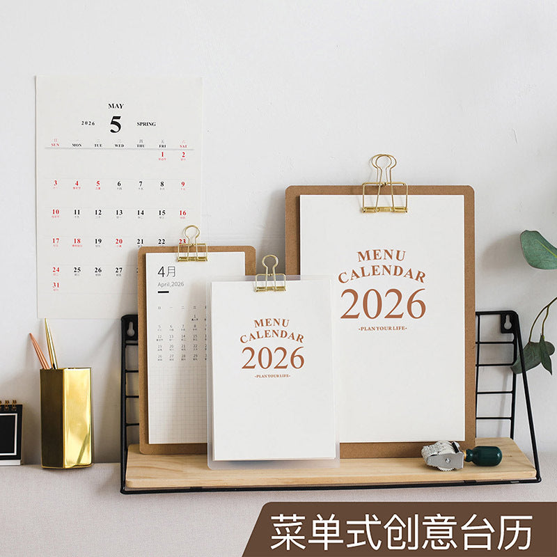 Wooden Perpetual Desk Calendar with Countdown Function, Multi-functional Home Office Decor
