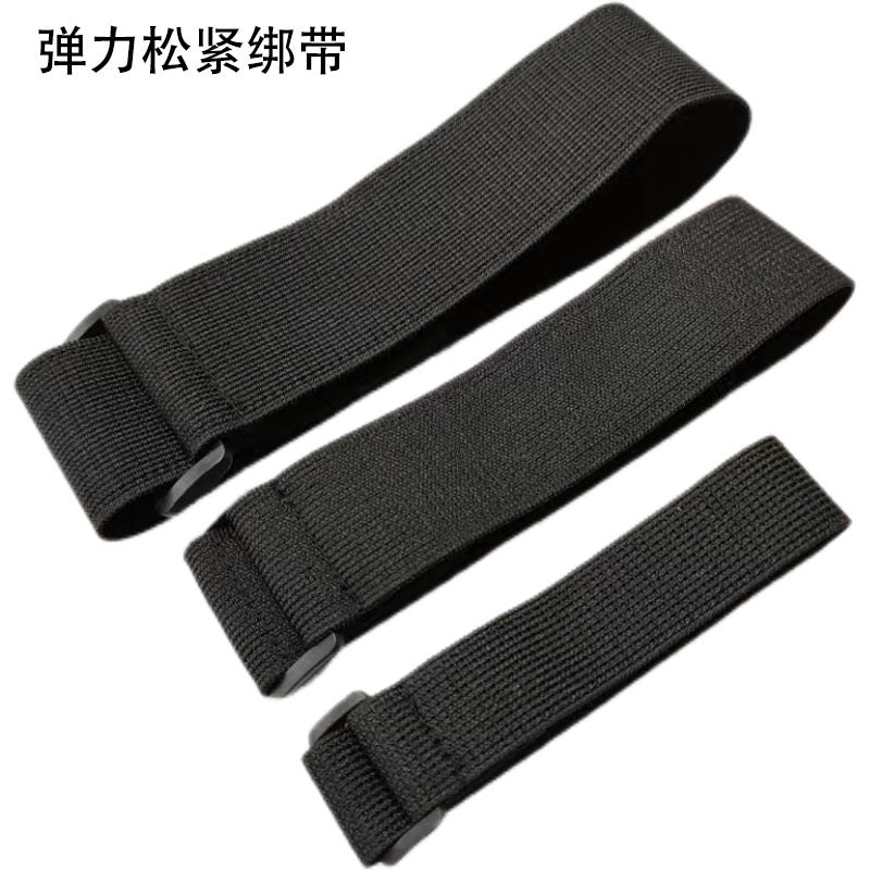Elastic Hook and Loop Cinch Straps with Buckle for Bundling and Securing